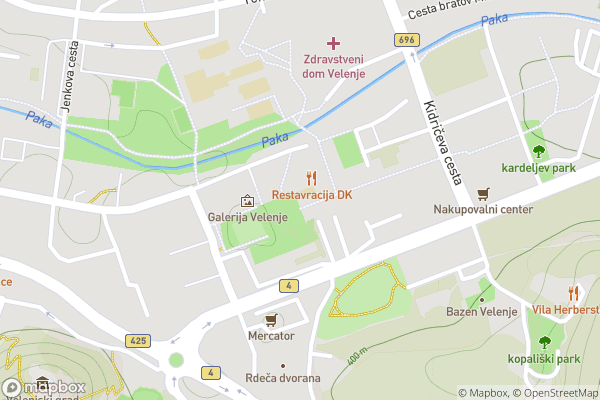 static Mapbox map