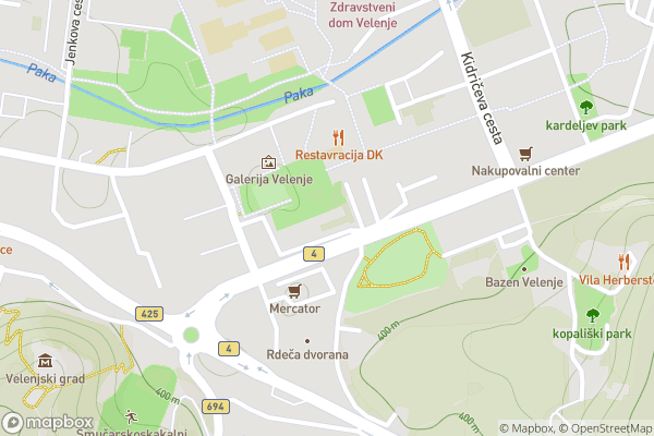 static Mapbox map