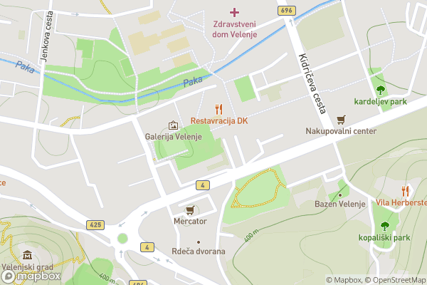 static Mapbox map