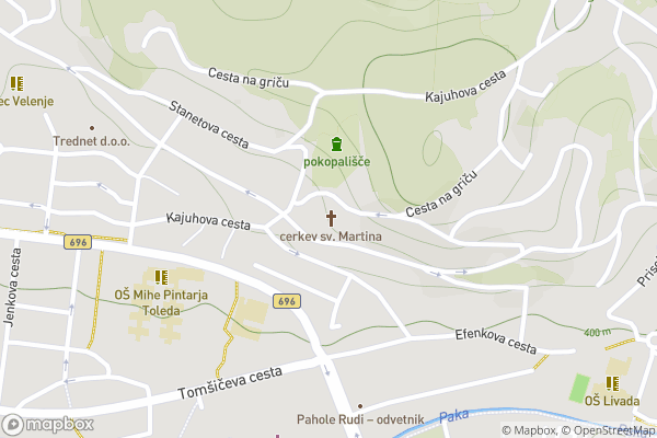 static Mapbox map