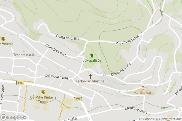 static Mapbox map
