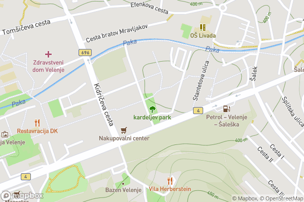 static Mapbox map