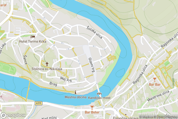 static Mapbox map