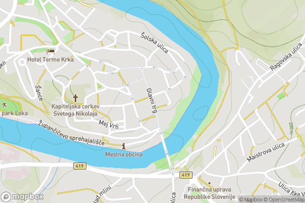 static Mapbox map