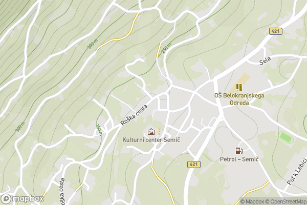 static Mapbox map