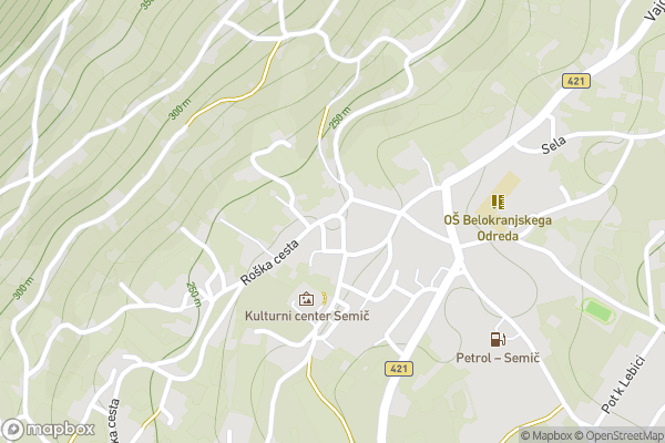 static Mapbox map