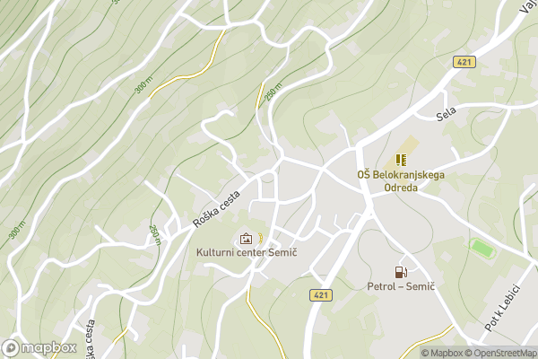 static Mapbox map
