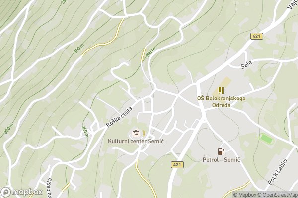 static Mapbox map