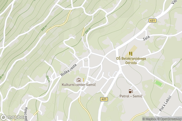 static Mapbox map