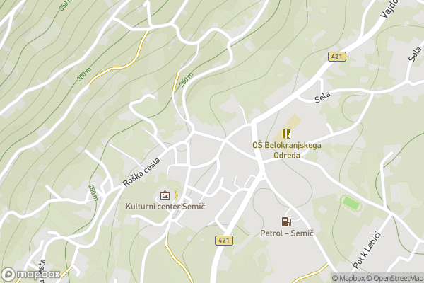static Mapbox map