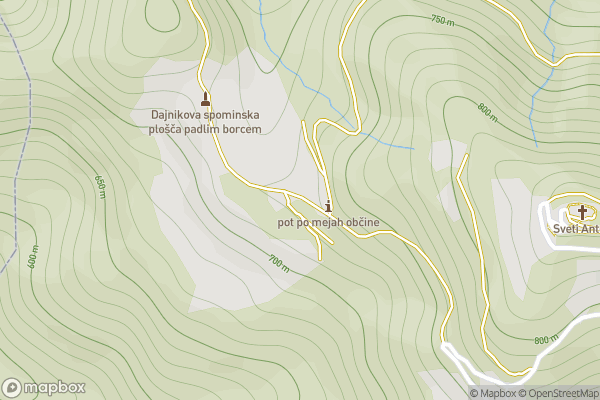 static Mapbox map
