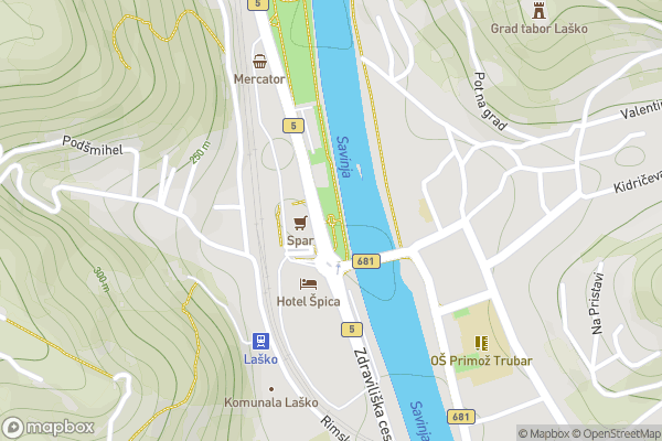 static Mapbox map