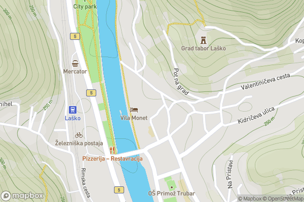 static Mapbox map