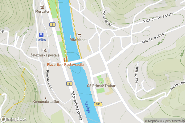 static Mapbox map