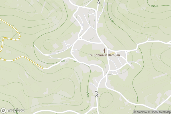static Mapbox map