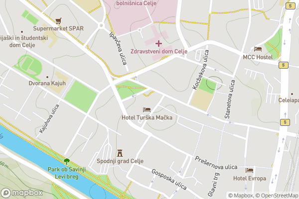 static Mapbox map