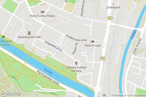 static Mapbox map