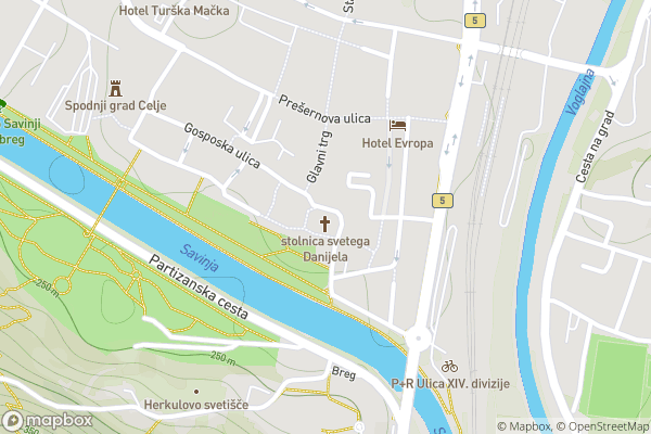 static Mapbox map
