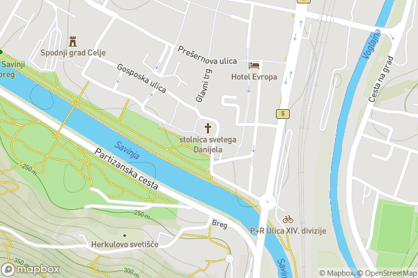 static Mapbox map