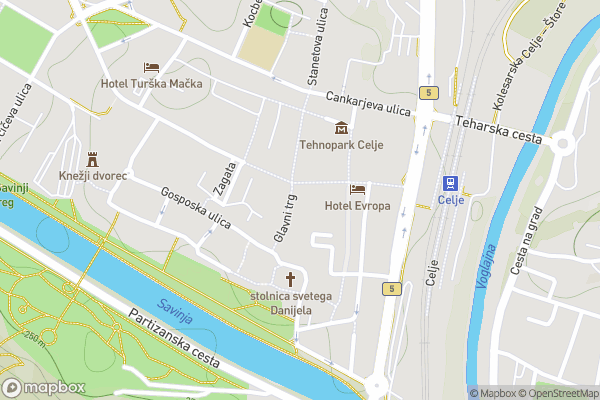 static Mapbox map