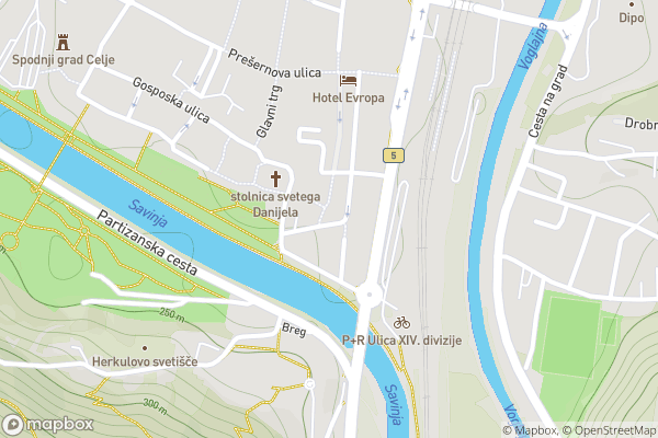 static Mapbox map