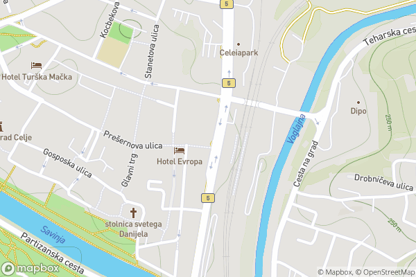 static Mapbox map