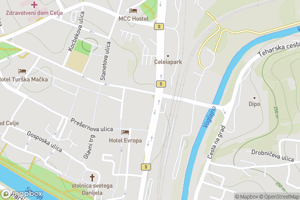 static Mapbox map