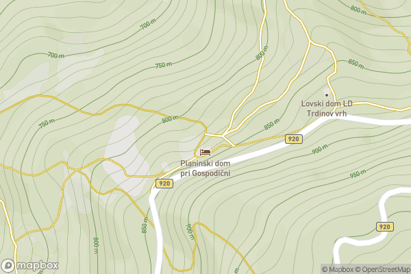 static Mapbox map