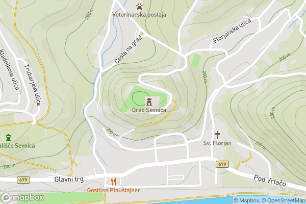 static Mapbox map