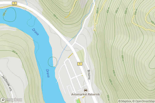 static Mapbox map