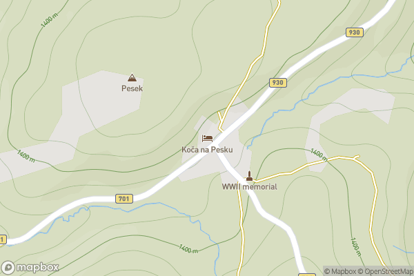 static Mapbox map