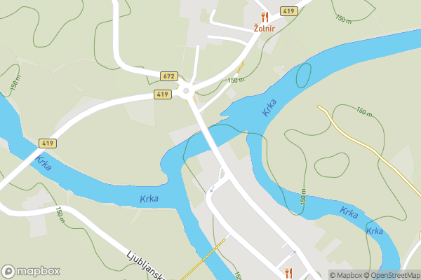 static Mapbox map