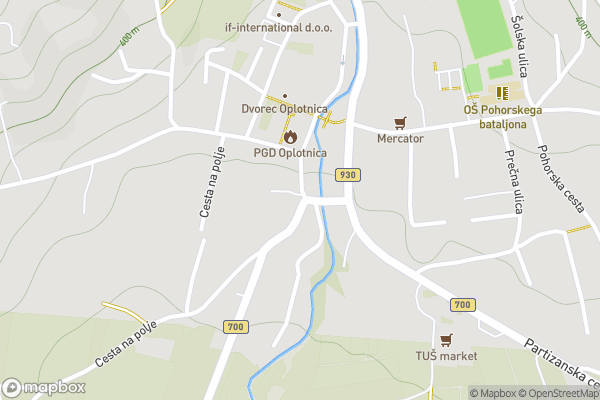 static Mapbox map