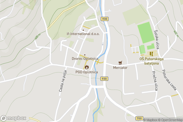 static Mapbox map
