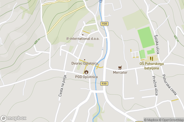 static Mapbox map