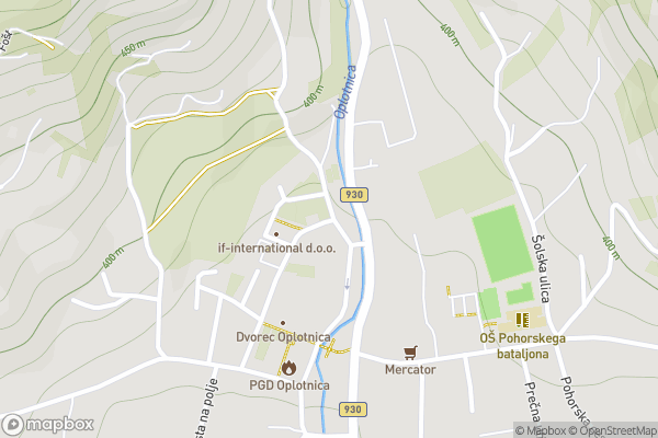 static Mapbox map