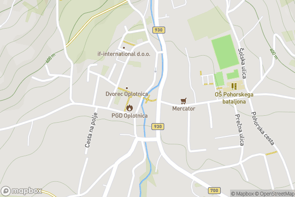 static Mapbox map