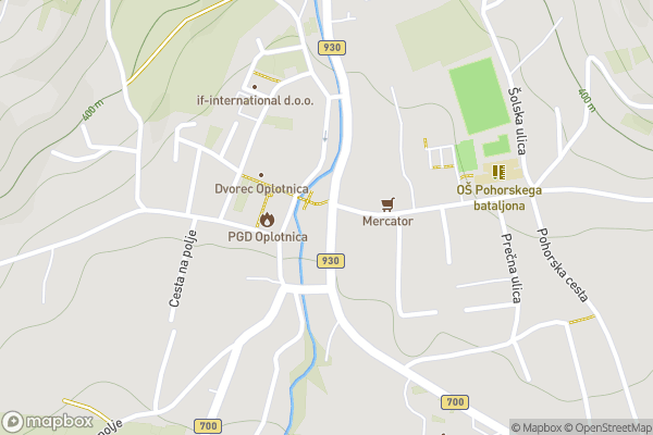 static Mapbox map