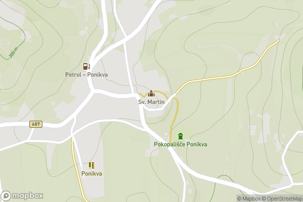 static Mapbox map