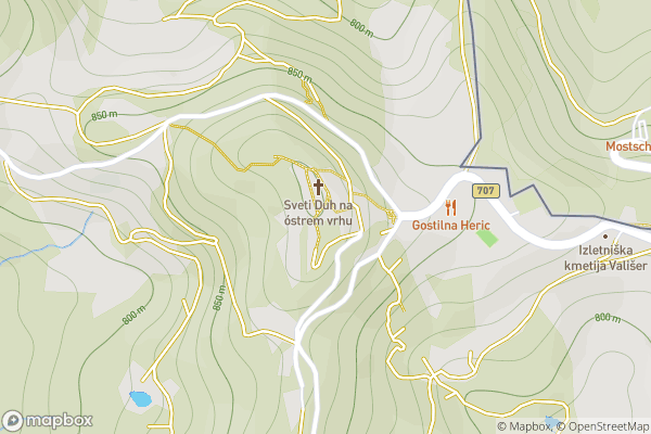 static Mapbox map
