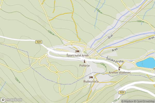 static Mapbox map