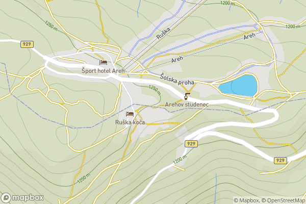static Mapbox map