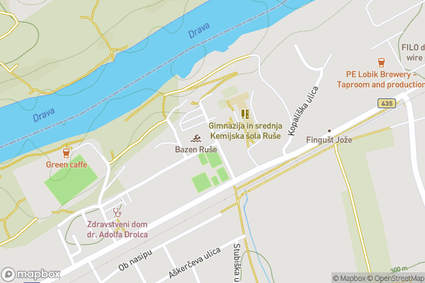 static Mapbox map