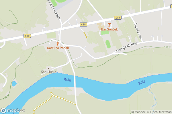 static Mapbox map
