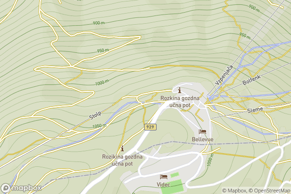 static Mapbox map