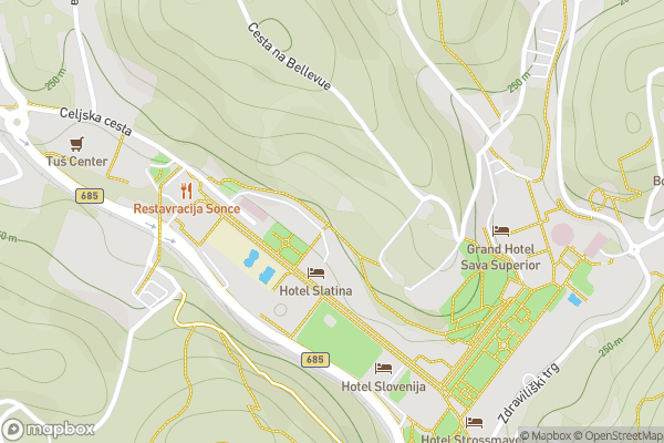 static Mapbox map