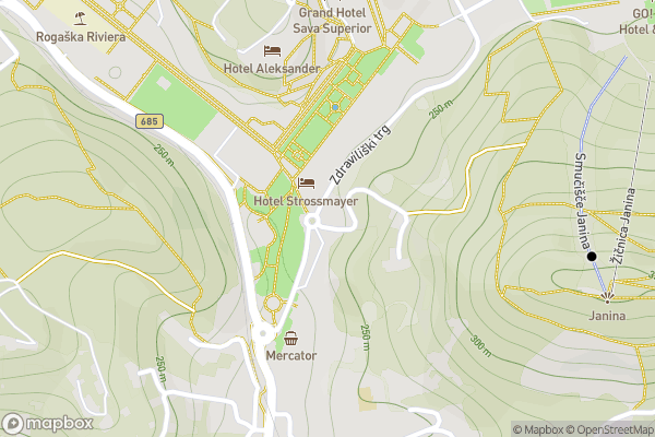 static Mapbox map