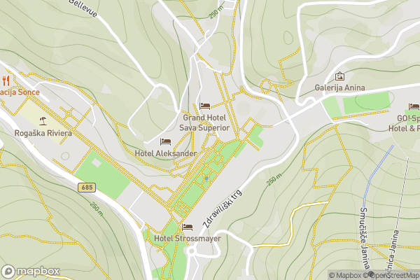 static Mapbox map