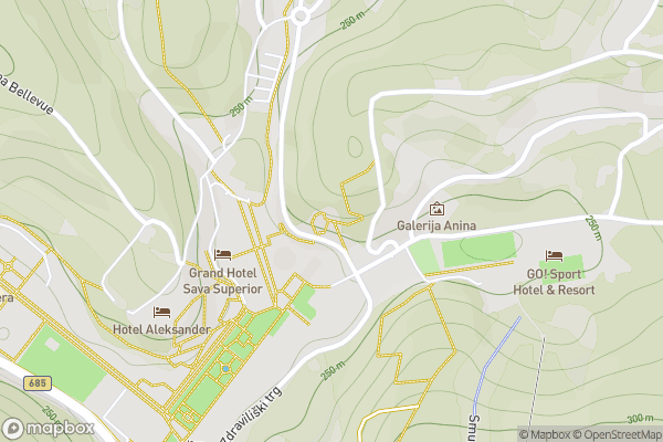 static Mapbox map