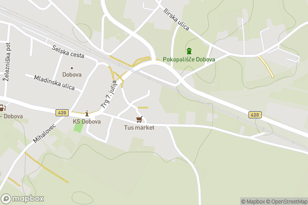 static Mapbox map